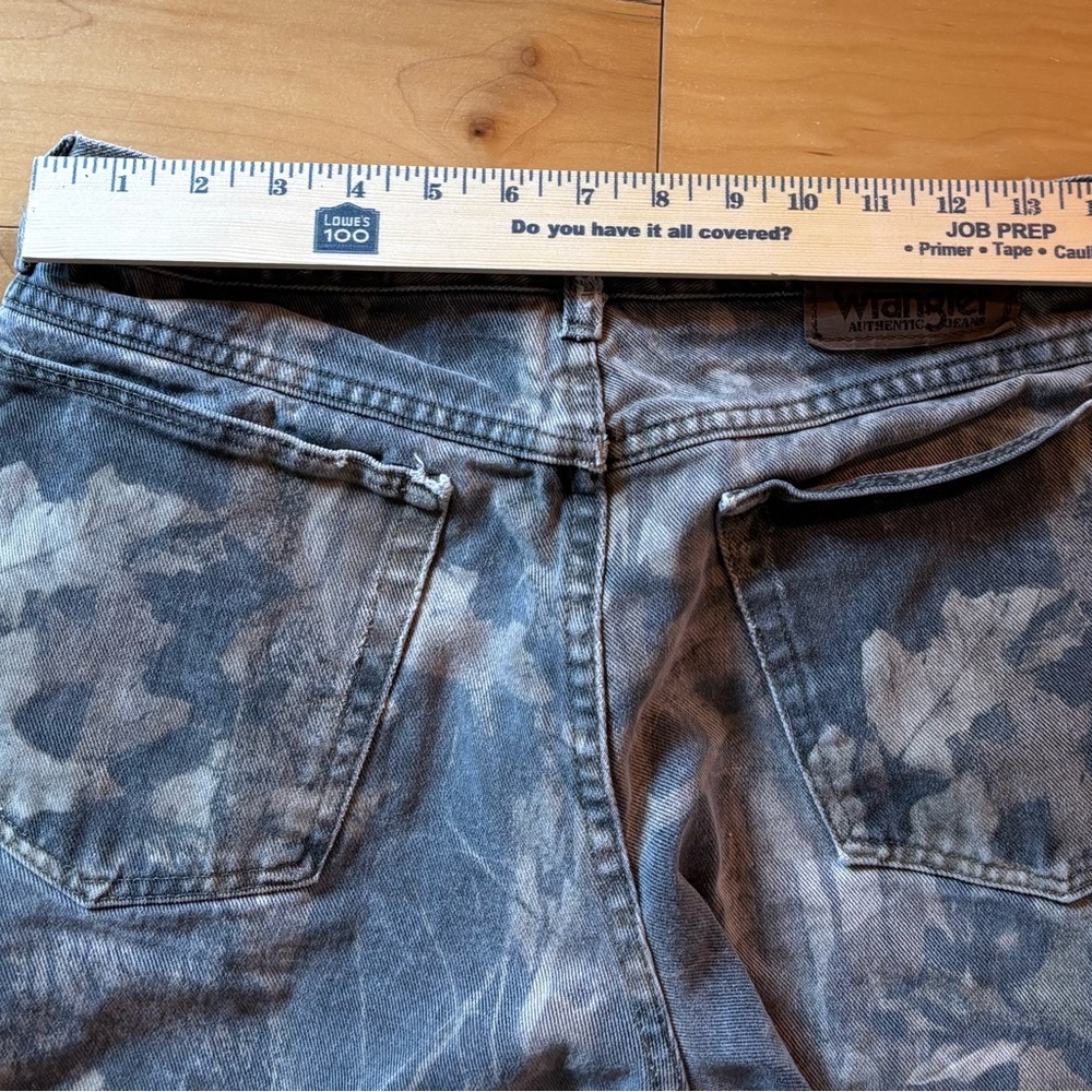 Wrangler 30x30 camo camouflauge distressed double knee pants men’s - Picture 9 of 11